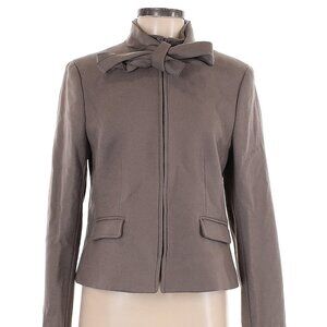 Banana Republic Wool Blend Bow Neck Jacket Taupe Size 8